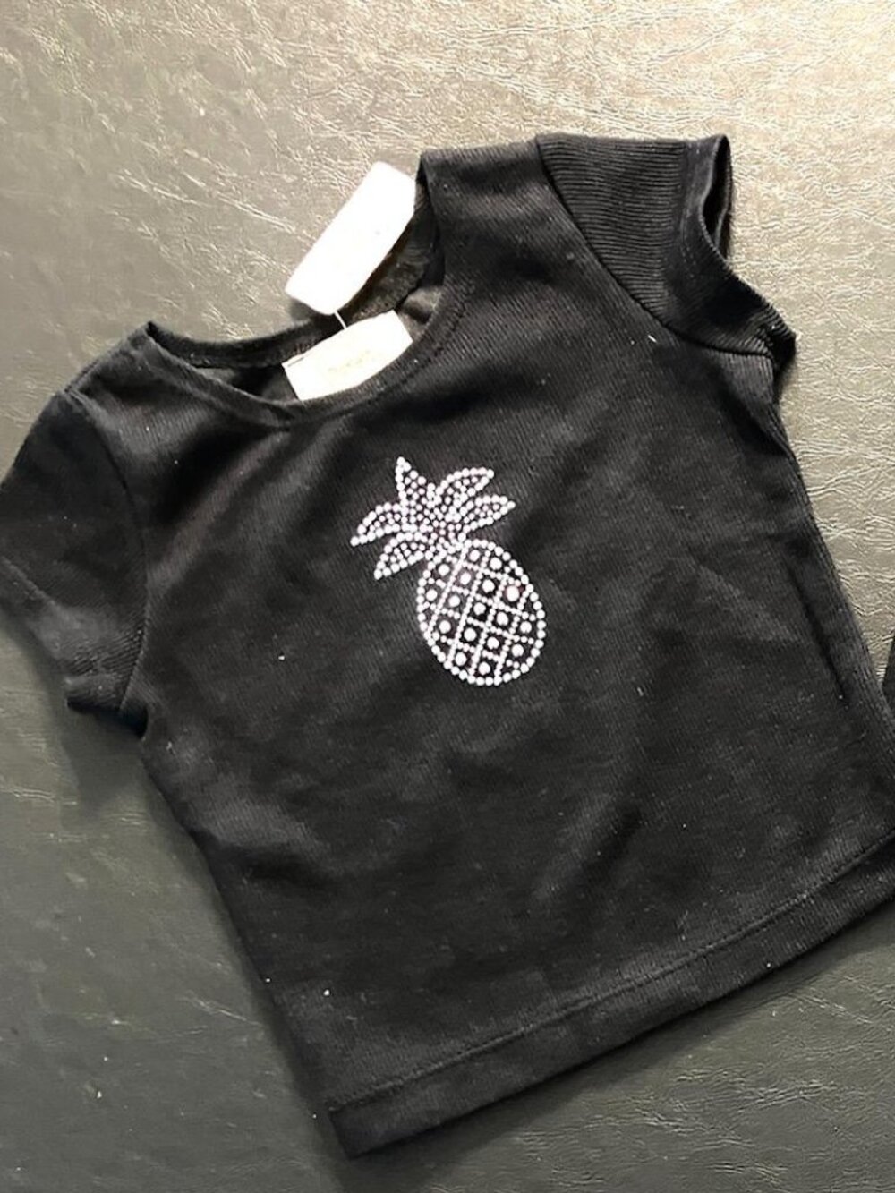 PSKETTI PINEAPPLE SEQUINS BLACK SHORT SET SIZE 6